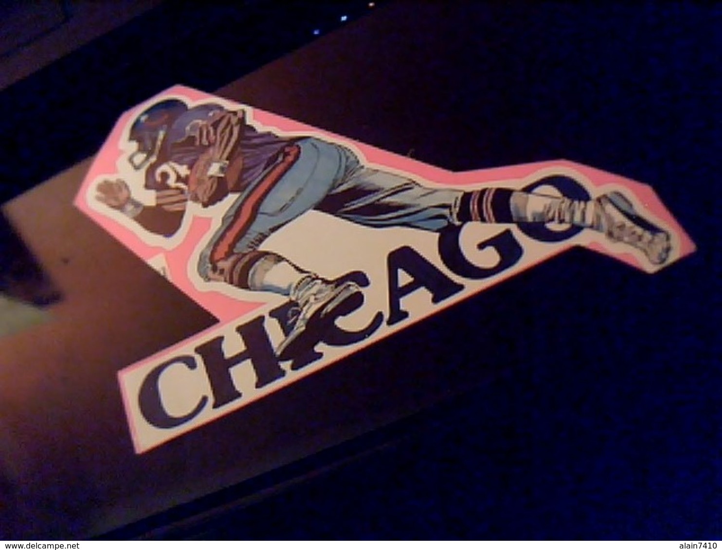 Autocollant Ancien Publicitaire Football Americain  CHICAGO - Stickers