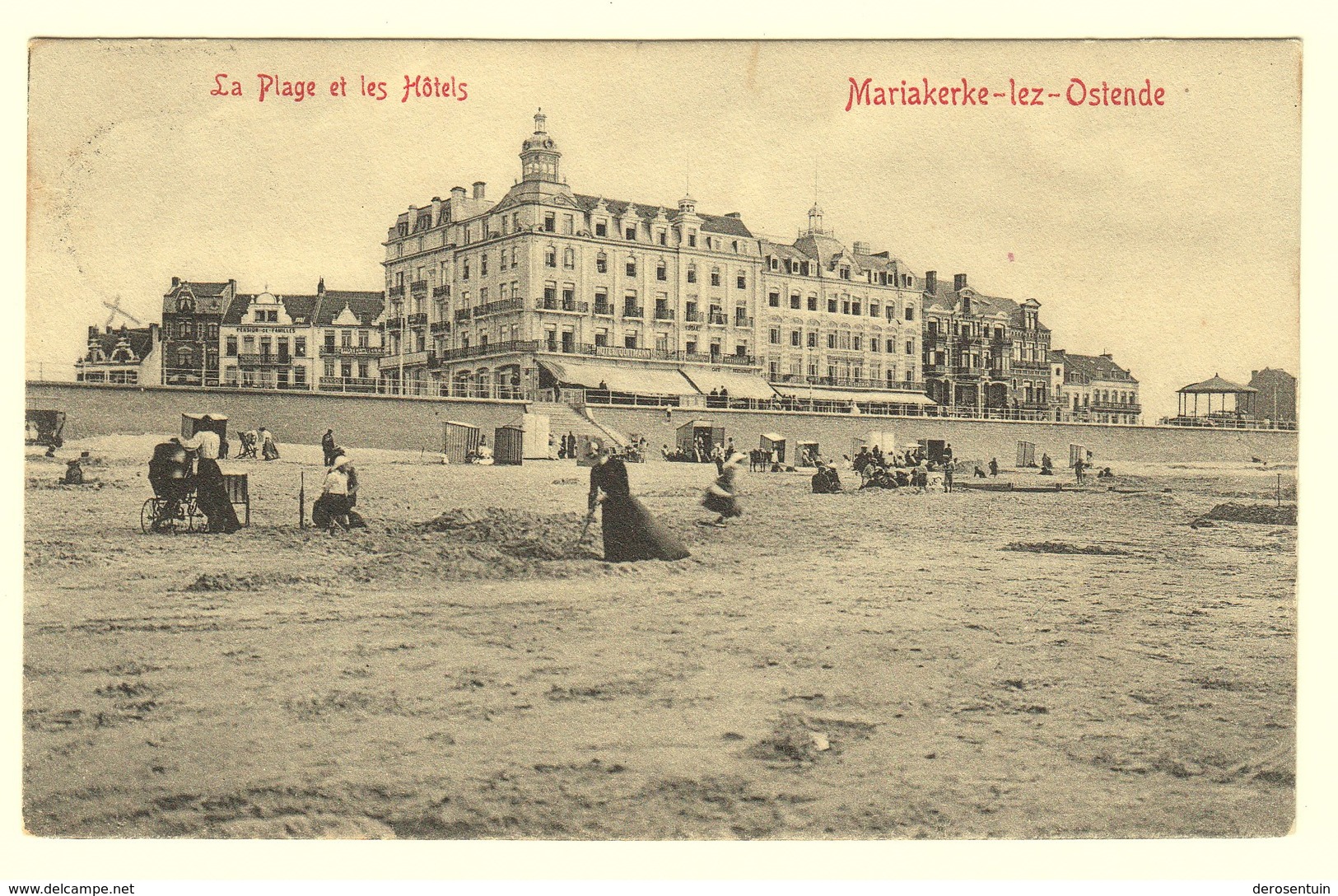 #11854	[Postkaart] Mariakerke-lez-Ostende / La Plage Et Les Hôtels / Edit. V.G. [oostende Quitmann Hotel Strand Vrouw Ko - Oostende