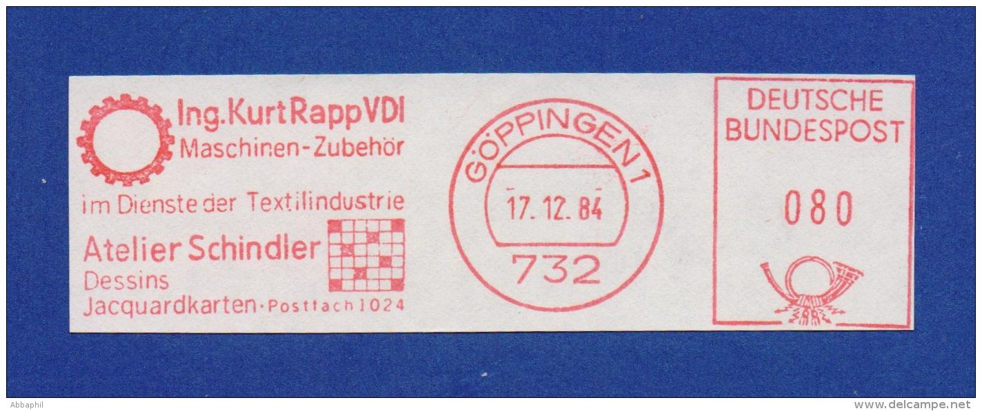 BRD AFS - GÖPPINGEN, Ing. K. Rapp VDI, Atelier Schindler, Textilindustrie 1984 - Textil