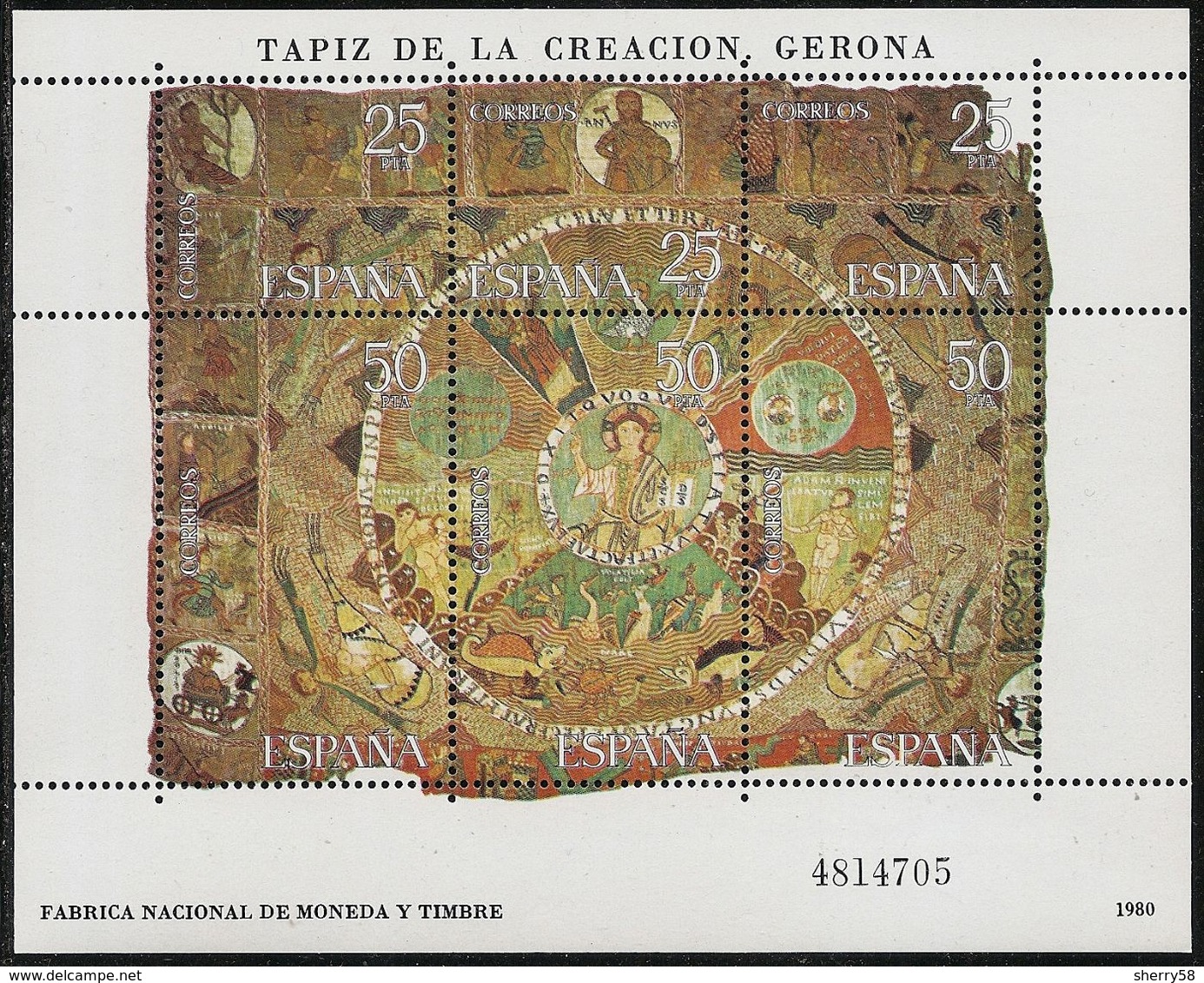 1980-ED. 2591 H.B. -TAPIZ DE LA CREACIÓN, GERONA-NUEVO - Unused Stamps