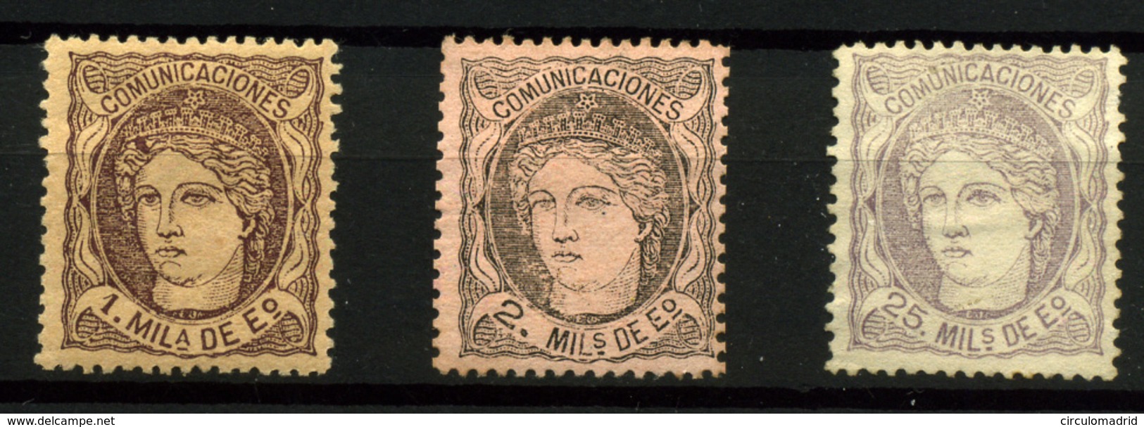 2106- España Nº 102a, 103 Y 106 - Unused Stamps