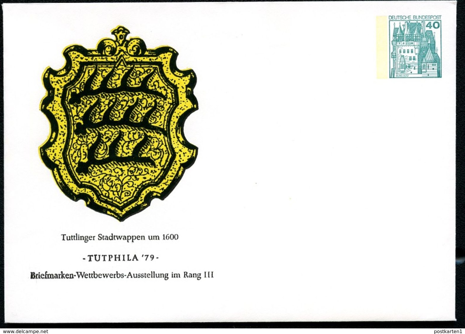 Bund PU110 C2/003 Privat-Umschlag WAPPEN TUTTLINGEN 1979 - Enveloppes Privées - Neuves