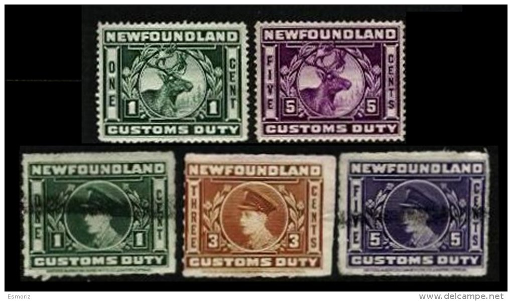 CANADA, Newfoundland, B&amp;H 1/5, */o M/U, F/VF, Cat. &pound; 7 - Fiscaux