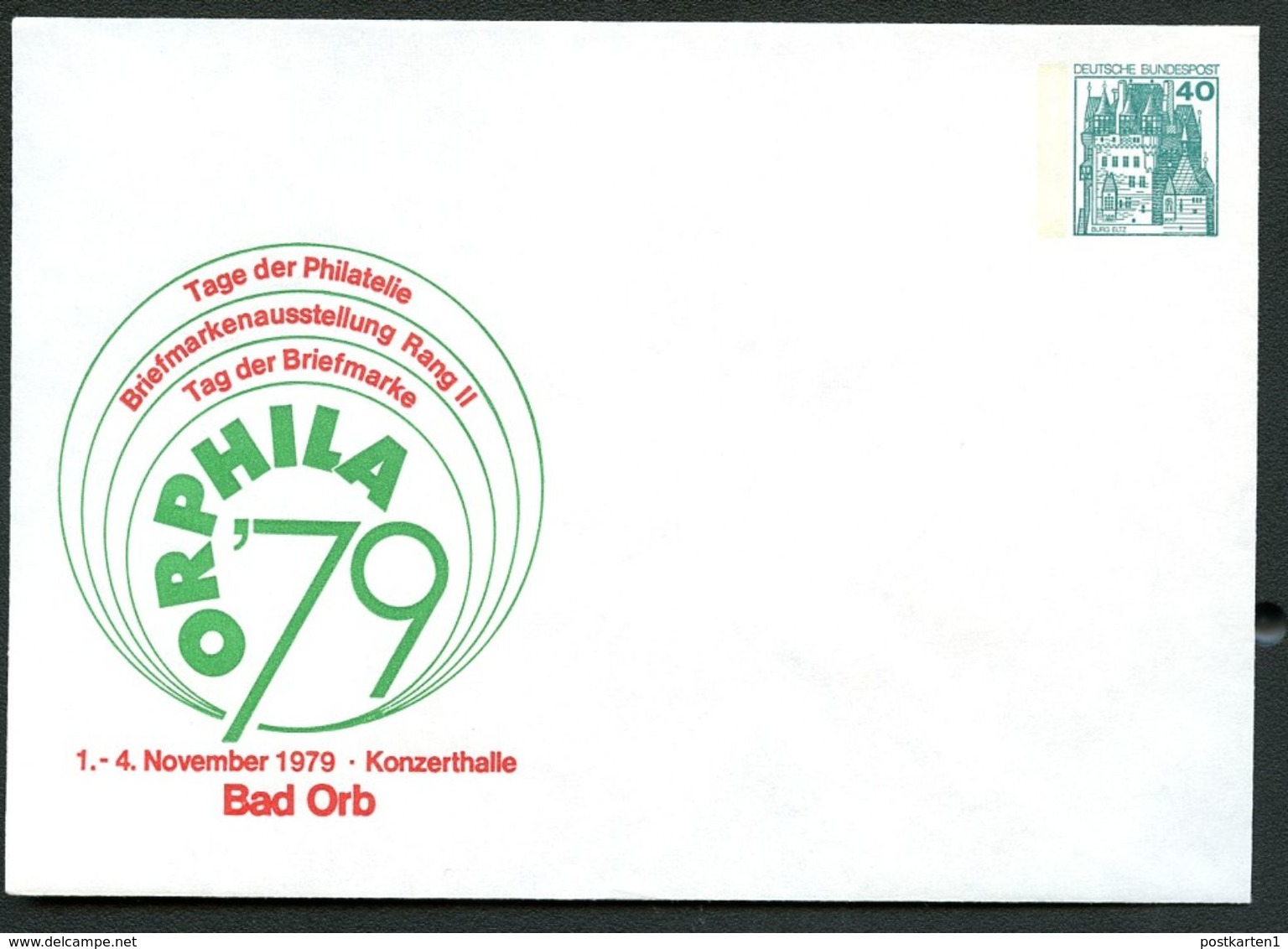 Bund PU110 D2/002 Privat-Umschlag ORPHILA BAD ORB 1979 - Enveloppes Privées - Neuves