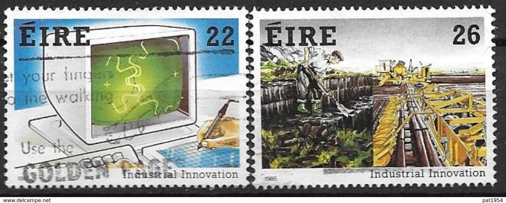 Irlande 1985 N°580/581 Oblitérés Réalisations Techniques - Gebraucht