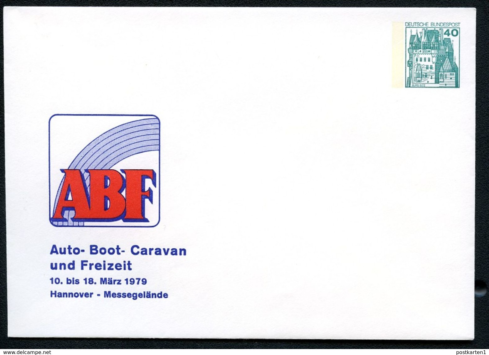 Bund PU110 D2/012 Privat-Umschlag AUTO BOOT CARAVAN Hannover 1979 - Enveloppes Privées - Neuves