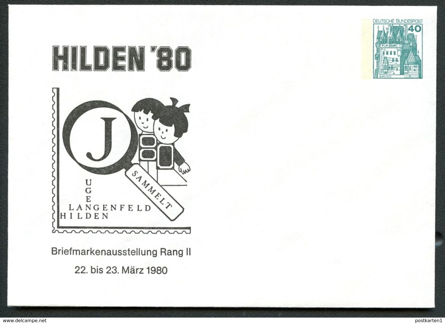 Bund PU110 D2/013b Privat-Umschlag AUSSTELLUNG HILDEN 1980 - Private Covers - Mint