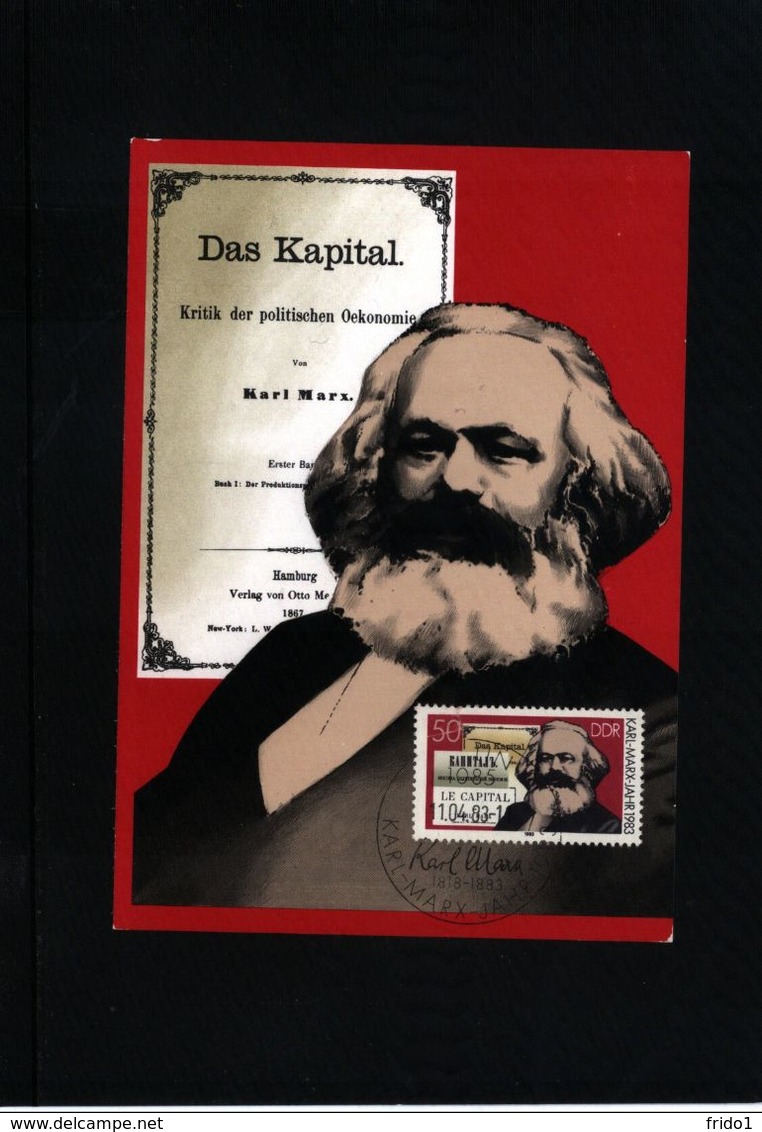 Deutschland / Germany DDR 1983 Karl Marx Michel 2786 Maximumcard - Karl Marx