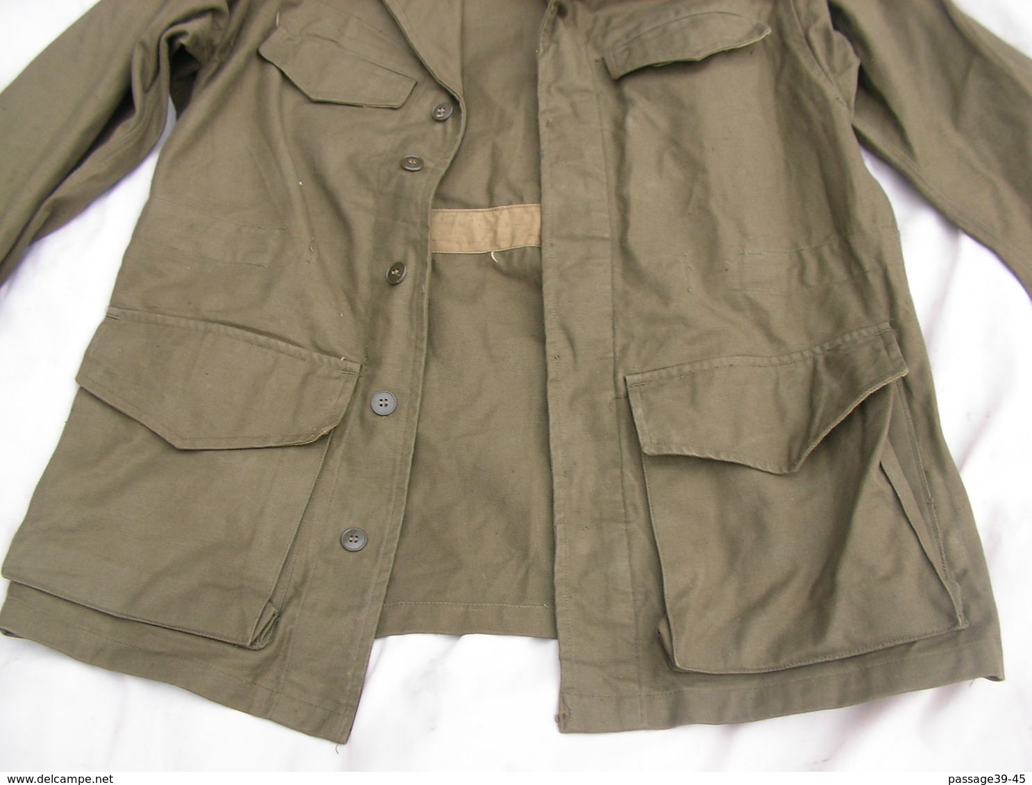 VESTE TREILLIS ARMEE FRANCAISE GUERRE INDOCHINE 1953