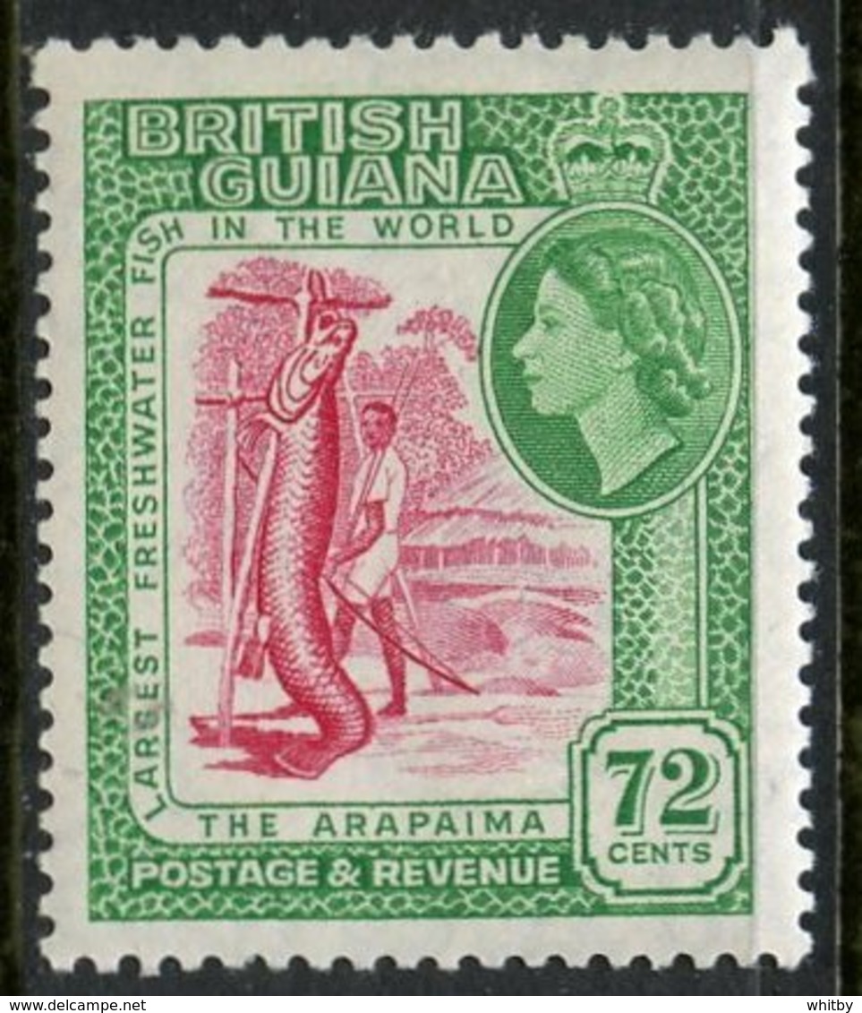 British Guiana 1954 72c Araipama Issue  #264  MH - British Guiana (...-1966)