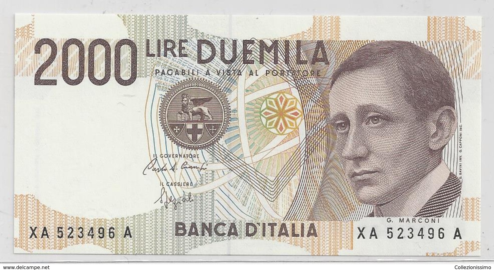 2000 Lire - Guglielmo Marconi - Serie Speciale X - 2000 Lire