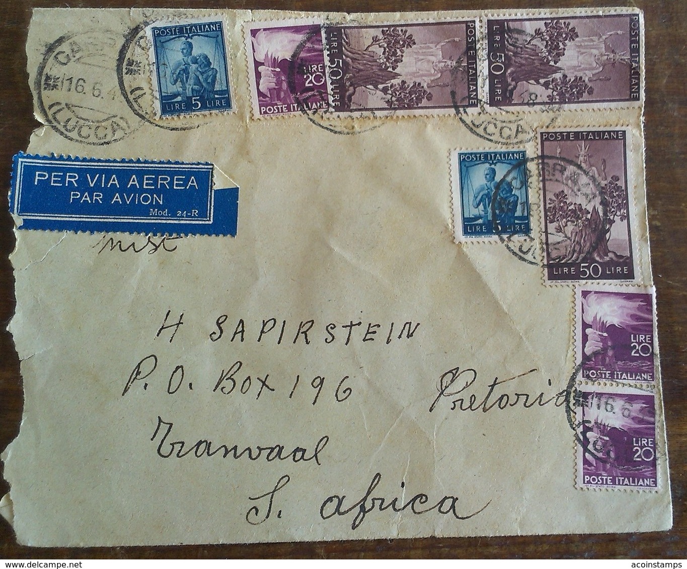 ITALY BIG LOT STAMPS COVERS POSTAL HISTORY STATIONERY AIR MAIL AEROGRAMME 1948 AEREA - Stamped Stationery