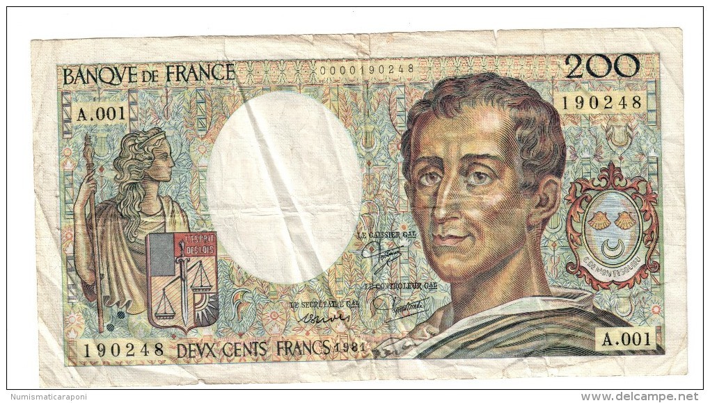 FRANCIA 200 FRANCS 1981 LOTTO 665 - 200 F 1981-1994 ''Montesquieu''