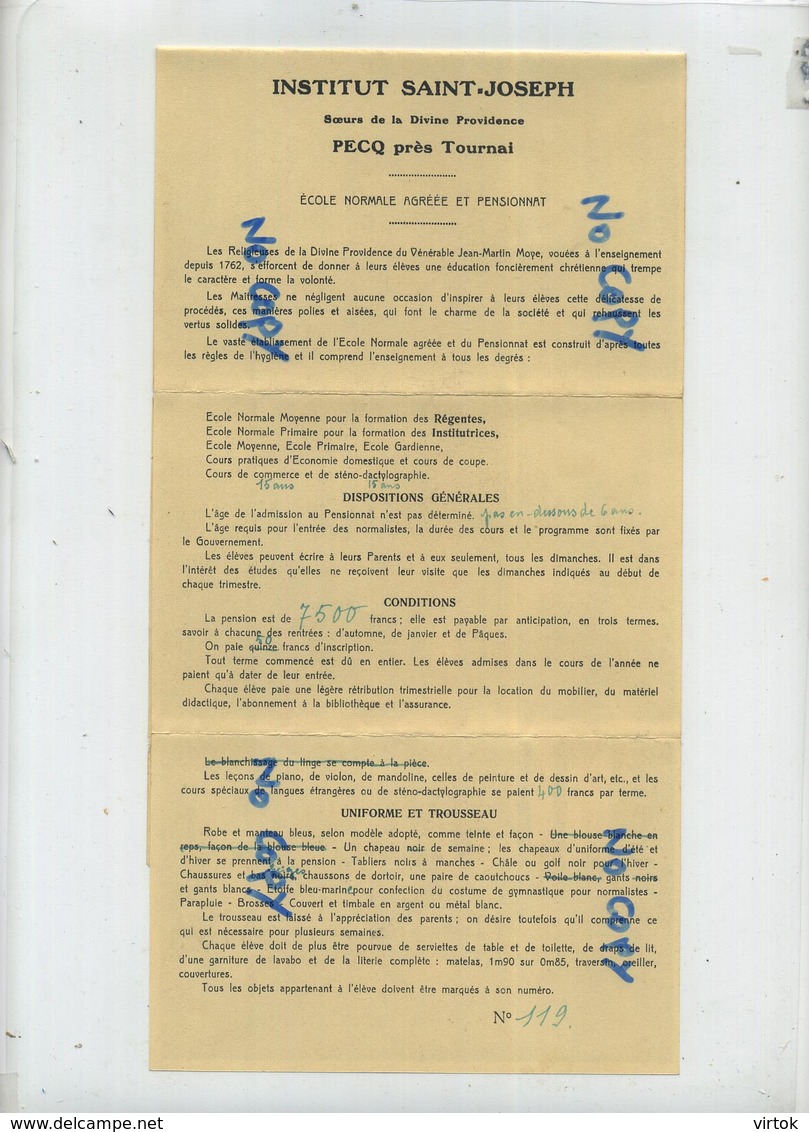 Pecq : Institut Saint-Jozezf  (  Carnet  5  Vues )  4 Scans - Pecq