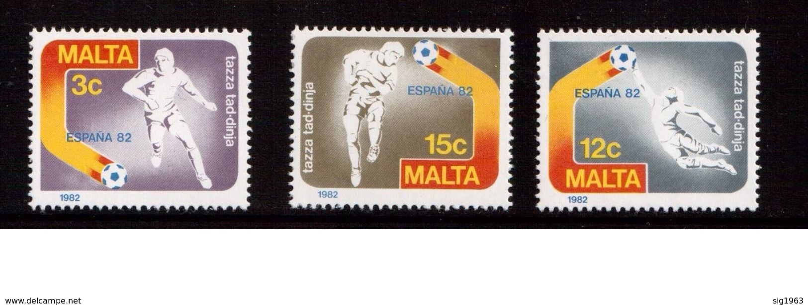 Malta-1982,(Mi.663-665), Football, Soccer, Fussball,calcio,MNH - 1982 – Spain