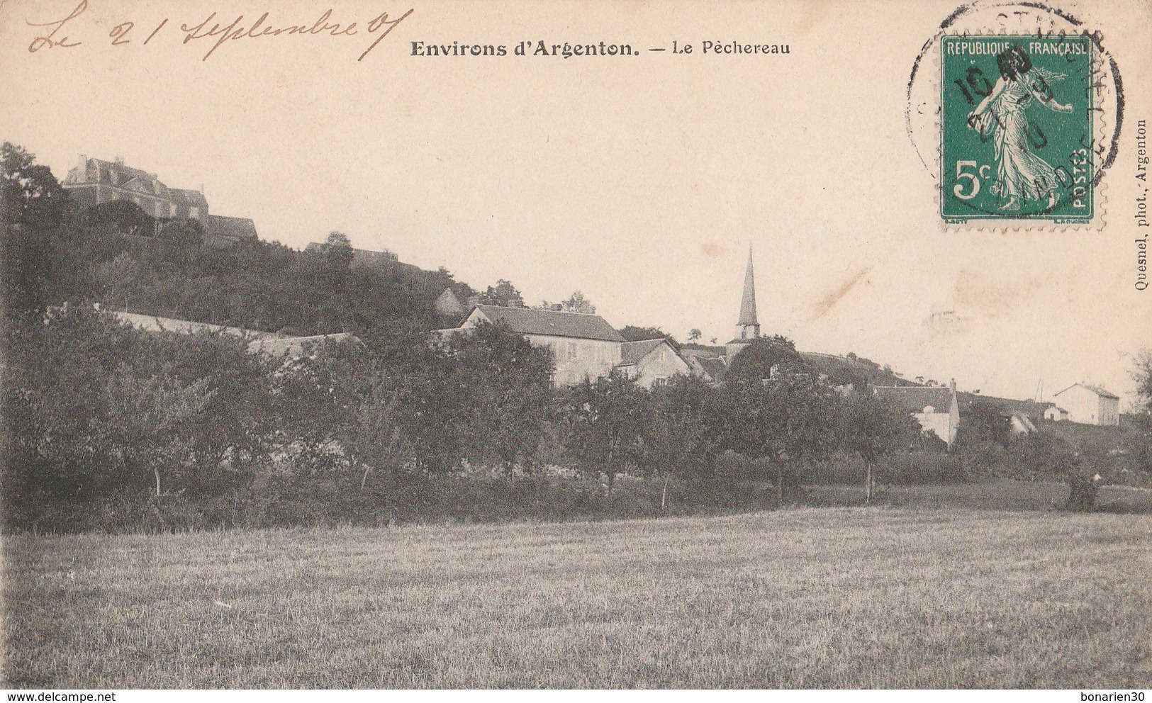 CPA  36 LE PECHEREAU VUE D'ENSEMBLE  Environs D'ARGENTON - Autres & Non Classés