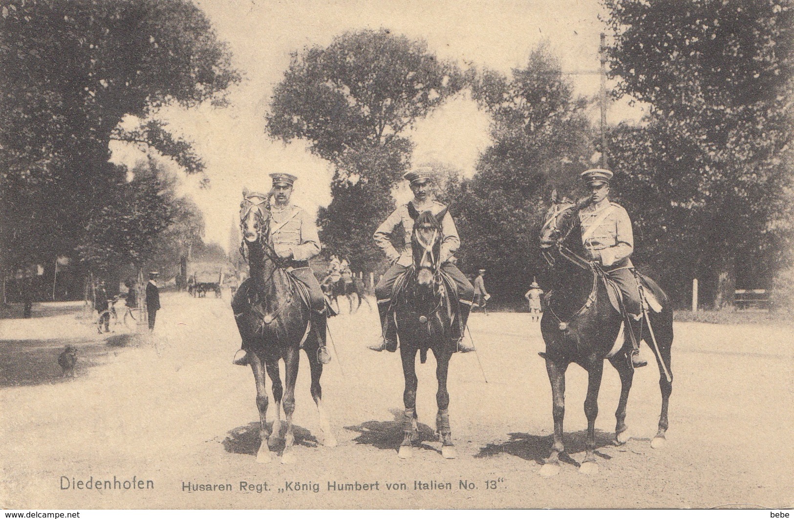 CARTE POSTALE  DIEDENHOTE HUSAREN REGT "KONIG HUMBERT VAN ITALIEN"  AMBULANT DIEDENHOTE ALGRINGEN 29 DECEMBRE 1905 - Regiments