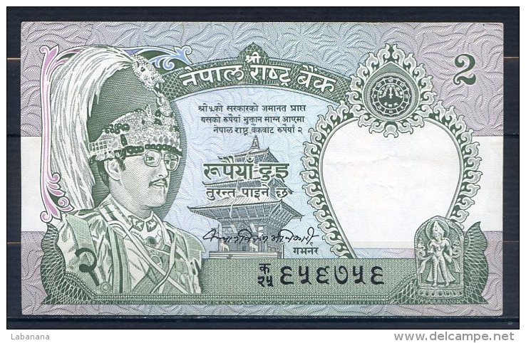 506-Népal Billet De 2 Rupees 1981 Sig.10 - Nepal