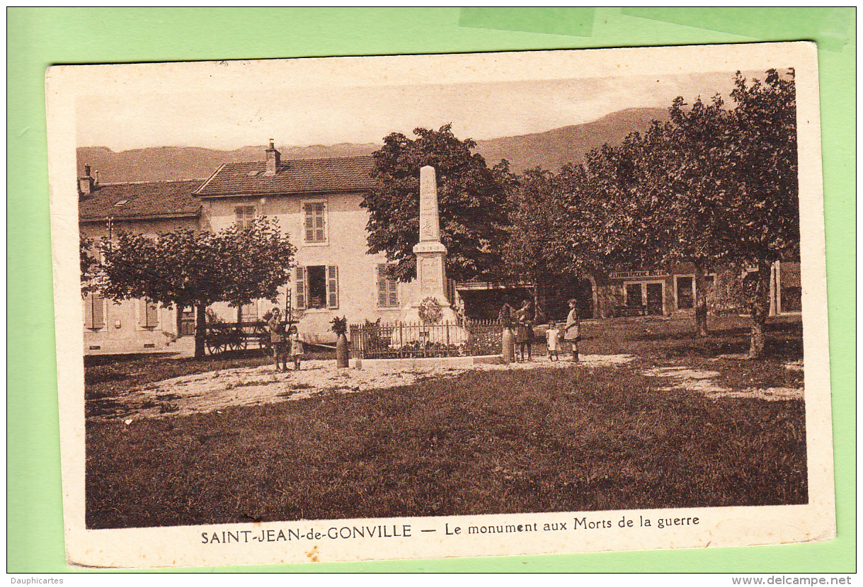 SAINT JEAN De GONVILLE - Le Monument Aux Morts De La Guerre - Animé - Ed. Michaux - 2 Scans - Ohne Zuordnung