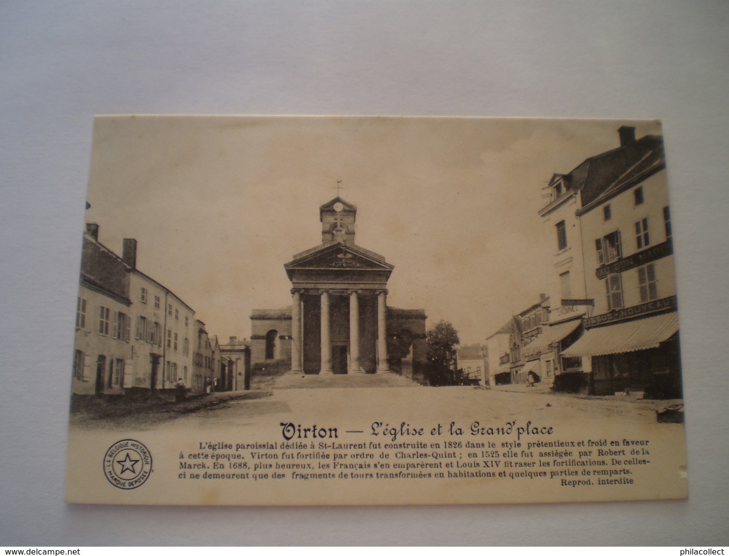 Virton // Eglise Et La Grand Place (au Bon Marche)  // 19?? - Virton