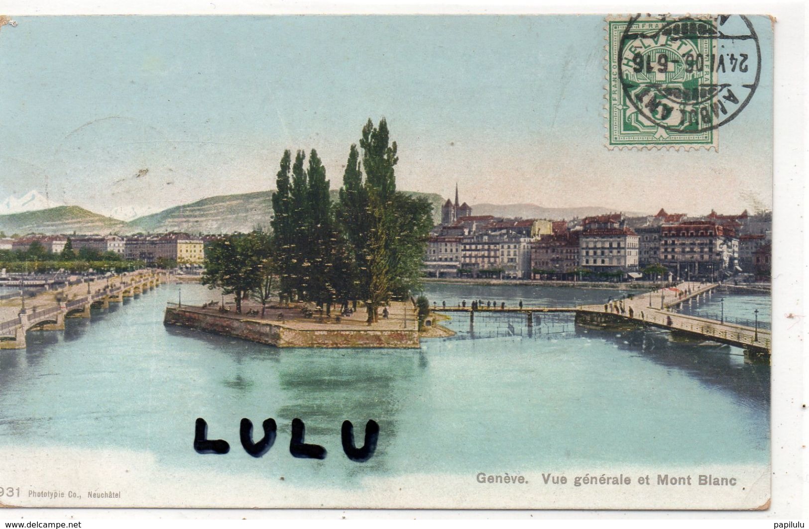 SUISSE : GE Genève , Vue Générale ; Phototypie Co Neufchâtel N° 931 - Genève