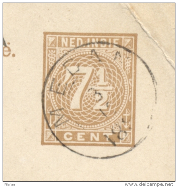 Nederlands Indië - 1891 - 7,5 Cent Briefkaart G9 Van KR MEDAN Via Penang En "Via Brindisi / Britsche Pakketb" Naar NL - Nederlands-Indië