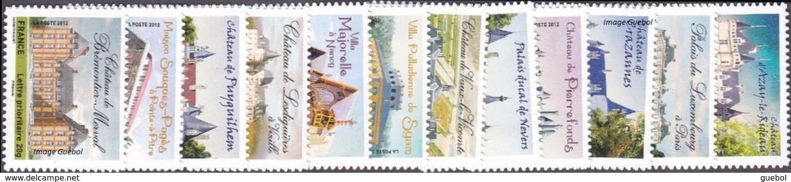 France Autoadhésif ** N°  726 à 737 - Châteaux Et Demeures Historiques 2 - Unused Stamps