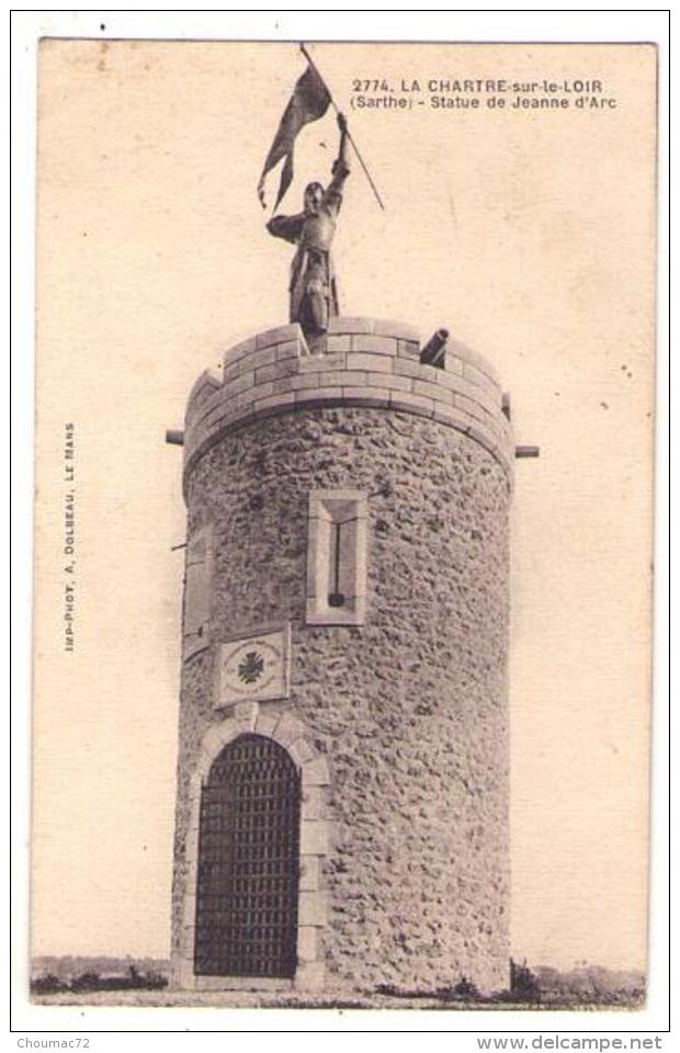 (72) 113, La Chartre Sur Le Loir, Dolbeau 2774, Statue De Jeanne D'Arc - Autres & Non Classés