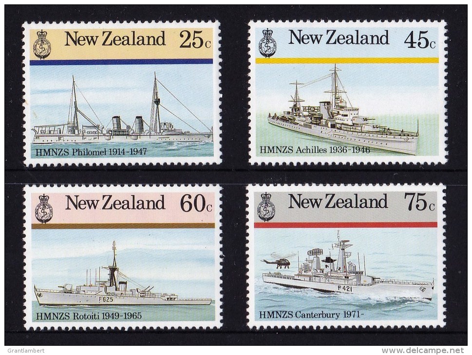 New Zealand 1985 Naval War Ships Set Of 4 MNH - Unused Stamps