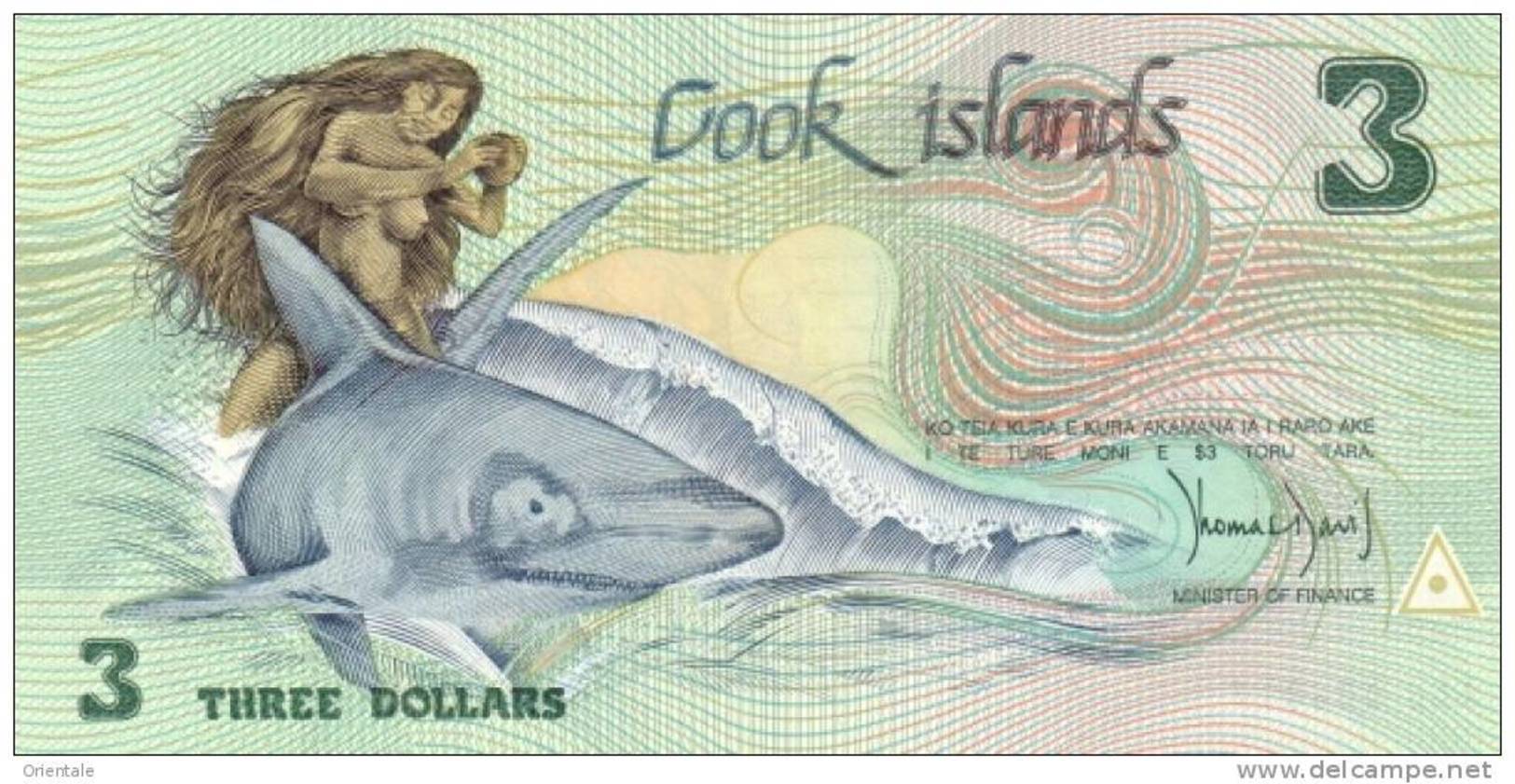 COOK ISLANDS  P. 3a 3 D 1987 UNC - Cook Islands