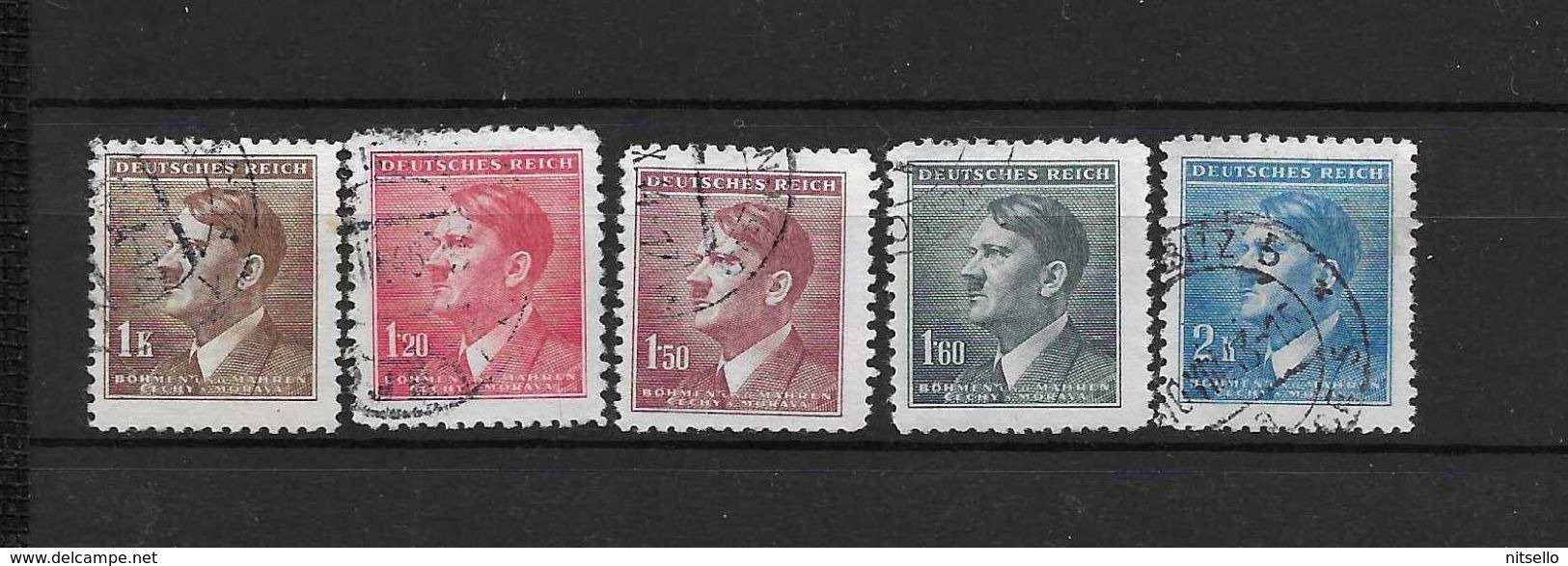 LOTE 2148  ///  BOHEMIA Y MORAVIA   YVERT Nº:  83/87 - Used Stamps