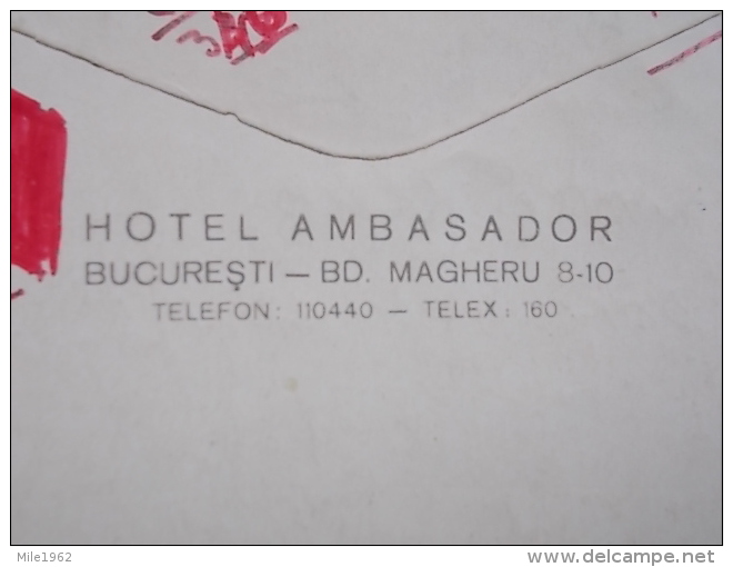 2575 - BUCURESTI, HOTEL AMBASADOR - Cartas & Documentos