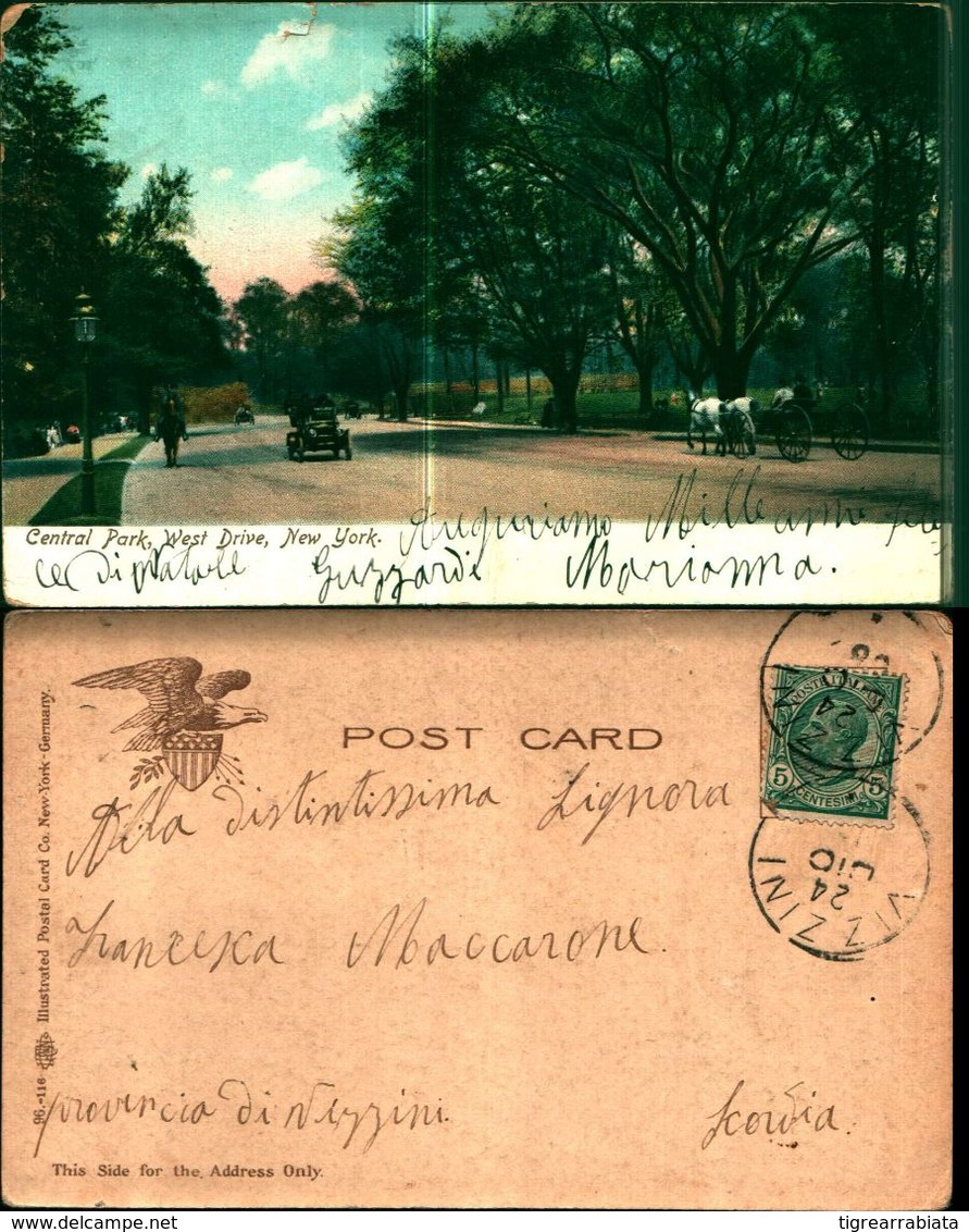 8440a)cartolina -   Central Park.west Drive, New York. - Parks & Gardens