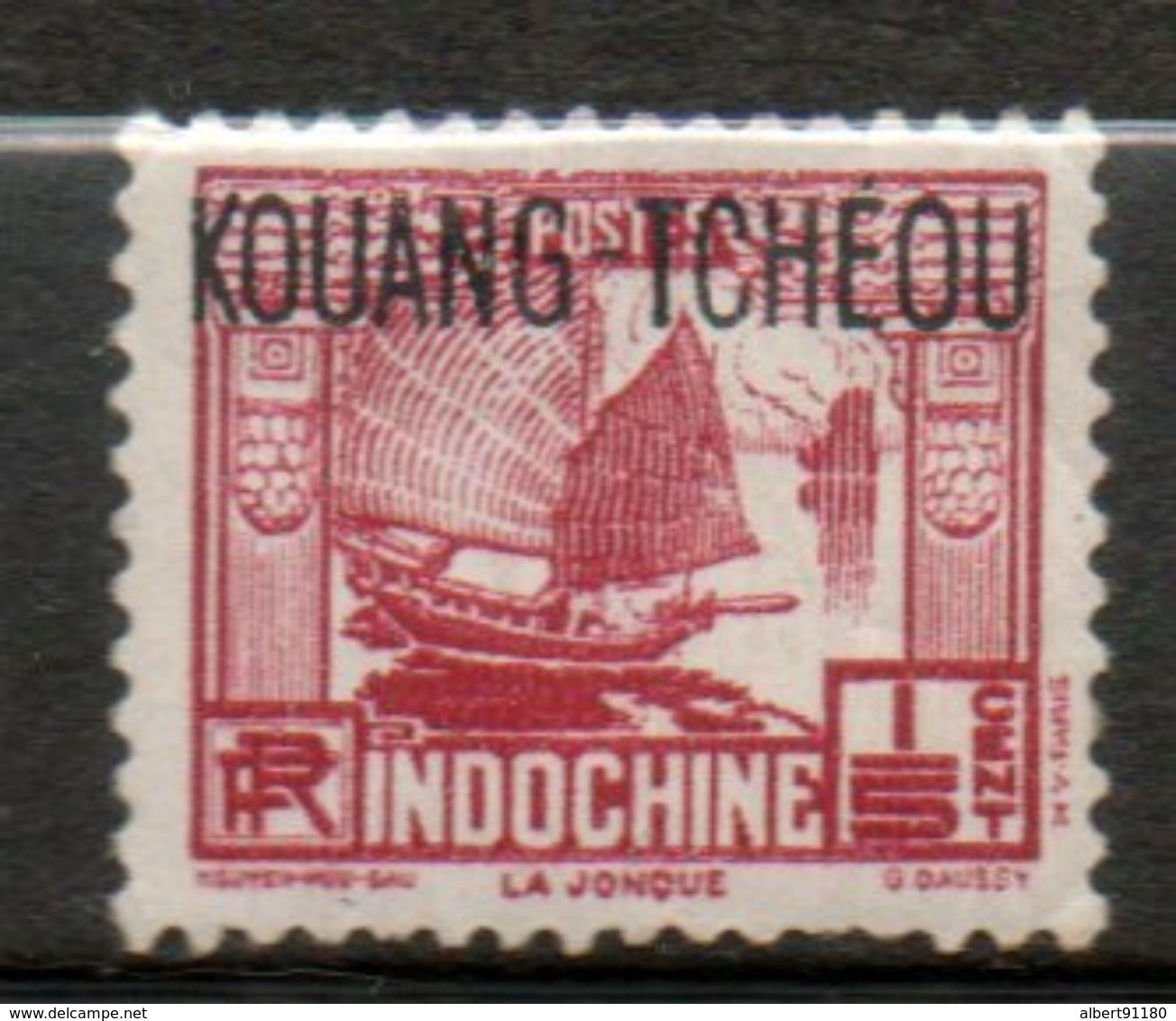 KOUANG- TCHEOU 1/5c Brun Carmine 1937 N° 98 - Nuevos