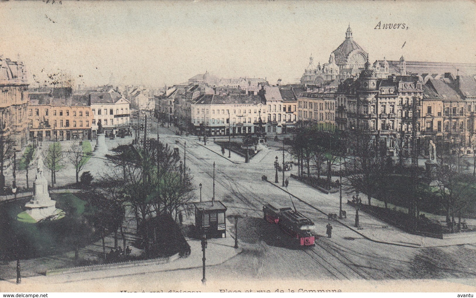 ANTWERPEN / GEMEENTEPLEIN / PLACE DE LA COMMUNE / TRAM / TRAMWAYS  1905 - Antwerpen