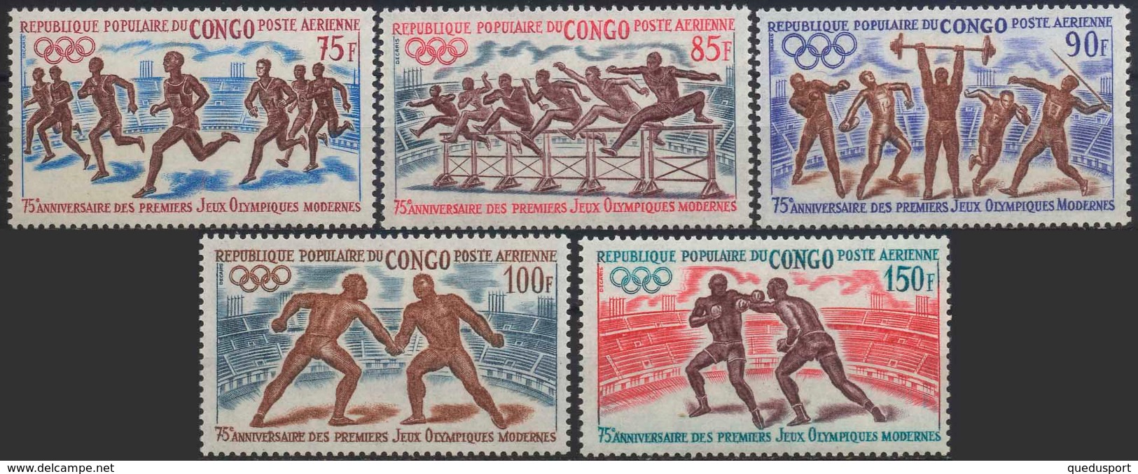 //// JO 1972 - Congo Y. A 129 / A 133** - M. 318 / 322** - Estate 1972: Monaco