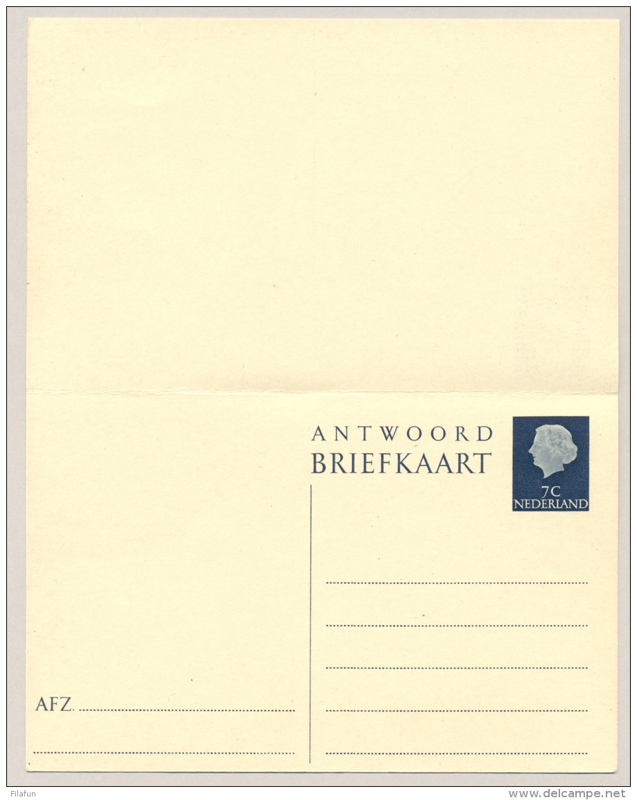 Nederland - 1954 - 7+7 Cent Juliana En Profil, Briefkaart G316 - Ongebruikt - Postal Stationery