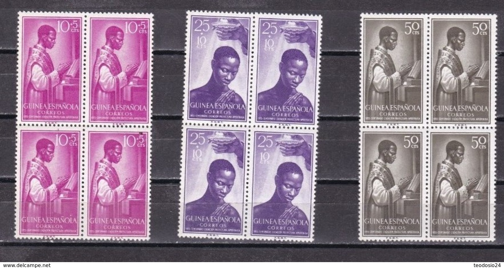 GUINEA ESPAÑOLA EDIFIL 344/6 ** MNH BL 4 - Guinée Espagnole