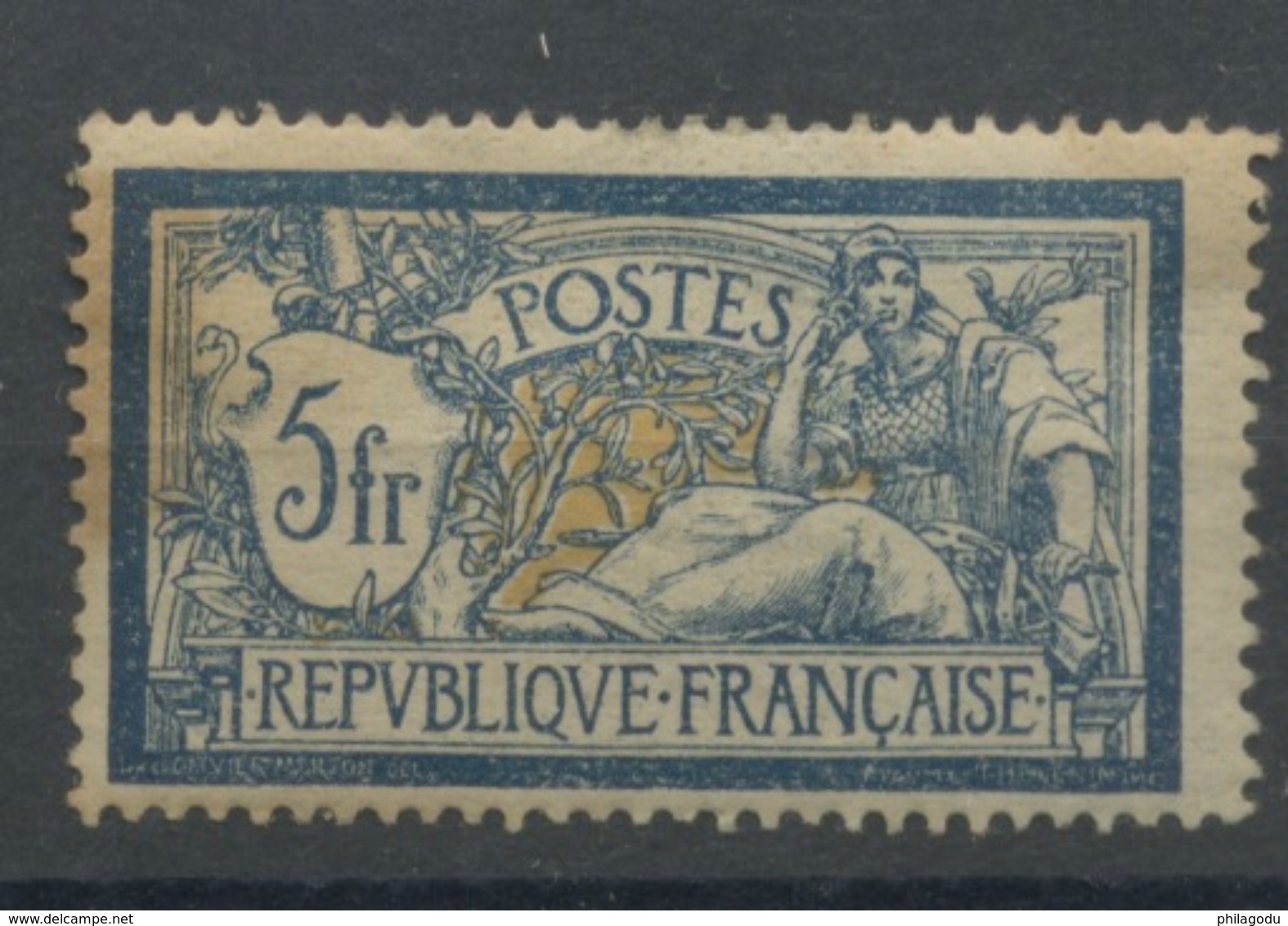 123 *   5F Merson   Traces De Charnière Propres     Cote 100,- E  JAUNI Mais Pas Rouillé - 1900-27 Merson