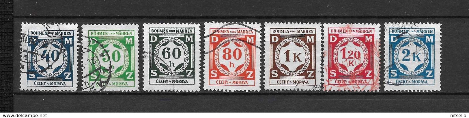 LOTE 2148  ///  BOHEMIA Y MORAVIA   YVERT Nº: 14/19 + 21  SERVICE - Unused Stamps