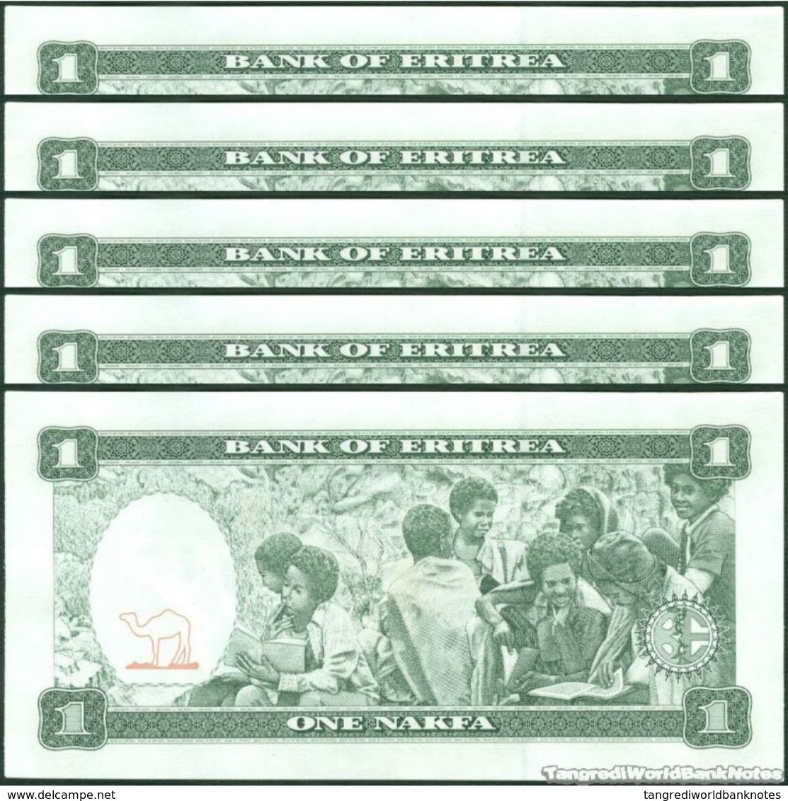 TWN - ERITREA 1 - 1 Nakfa 24.5.1997 DEALERS LOT X 5 - Prefix AN UNC - Erythrée