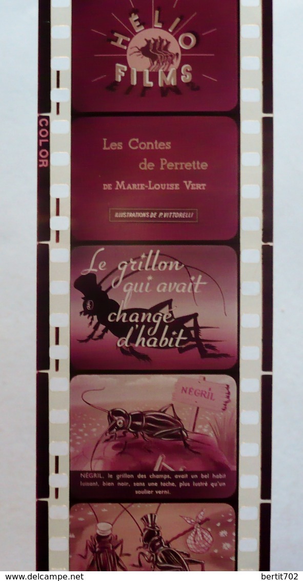 Lot De 4 Films Fixes - TINTIN- MINET Et Les Contes De PERRETTE ( Voir Détails Et Scans) - 35mm -16mm - 9,5+8+S8mm Film Rolls