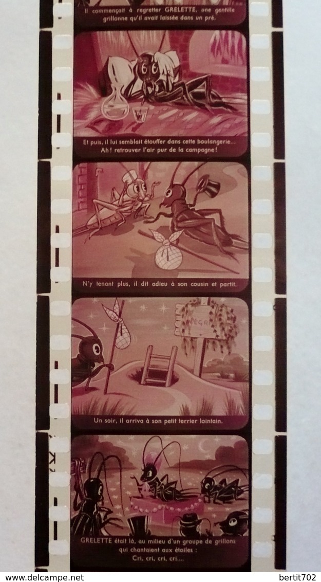 Lot De 4 Films Fixes - TINTIN- MINET Et Les Contes De PERRETTE ( Voir Détails Et Scans) - 35mm -16mm - 9,5+8+S8mm Film Rolls