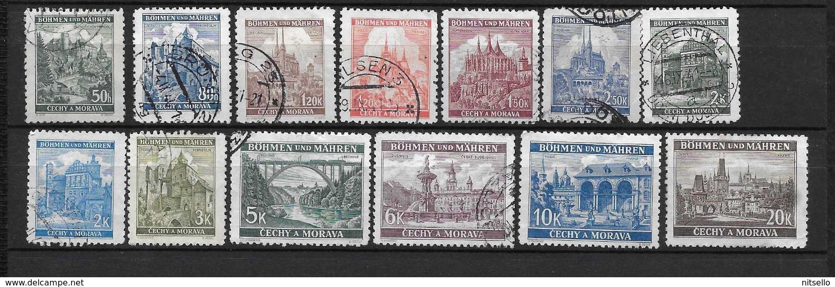 LOTE 2148 A  ///  BOHEMIA Y MORAVIA   YVERT Nº:  SELLOS DE LA SERIE 47/60 - Used Stamps