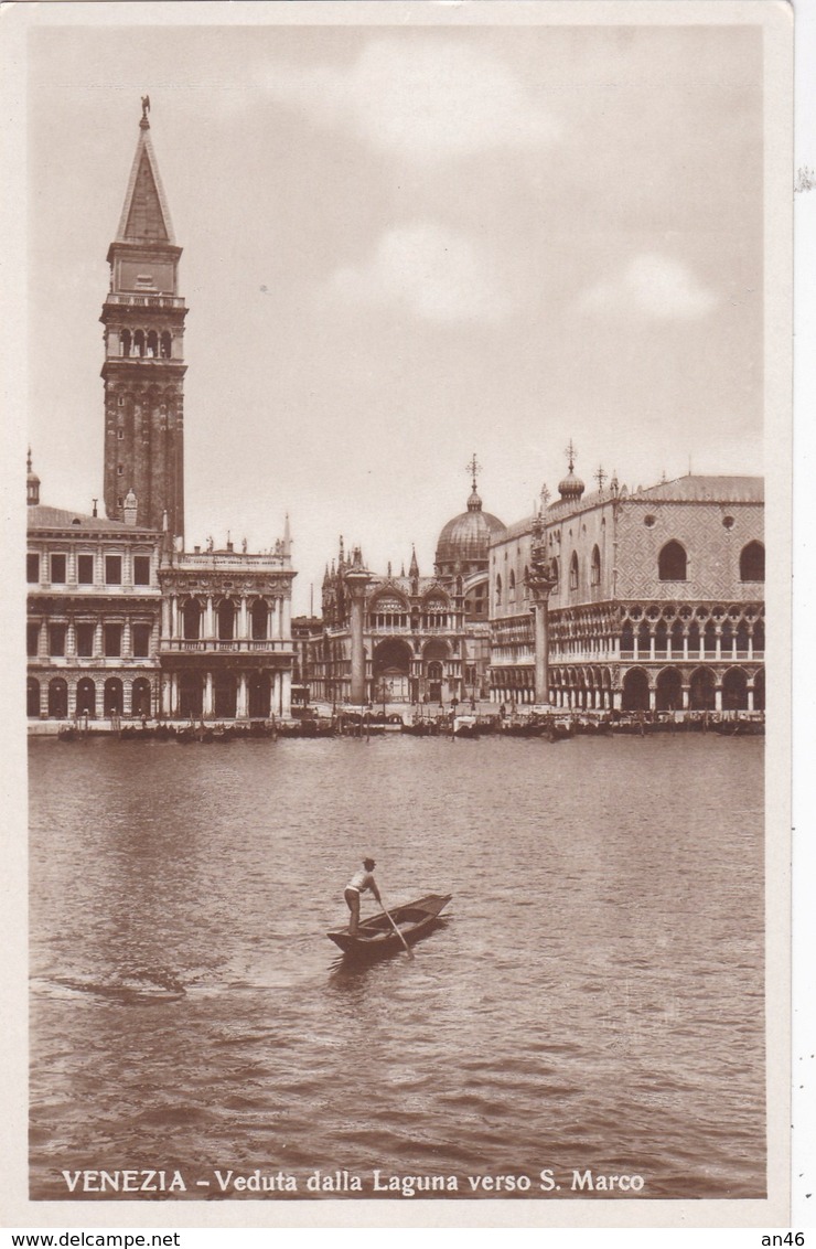 VENEZIA - VEDUTA DALLA LAGUNA VERSO S. MARCO AUTENTICA 100% - Venezia