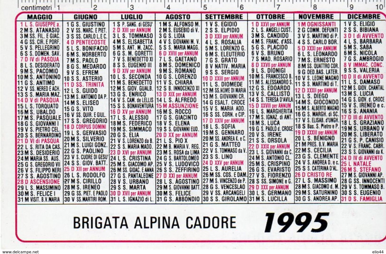 Brigata Alpina Cadore - 1995 - - Tamaño Pequeño : 1991-00