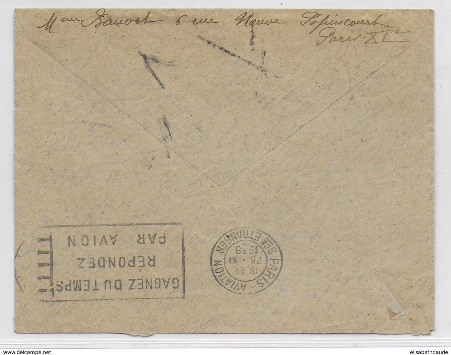 1939 - ENVELOPPE Par AVION Du SALON AERONAUTIQUE De PARIS => TUNISIE - 1927-1959 Lettres & Documents