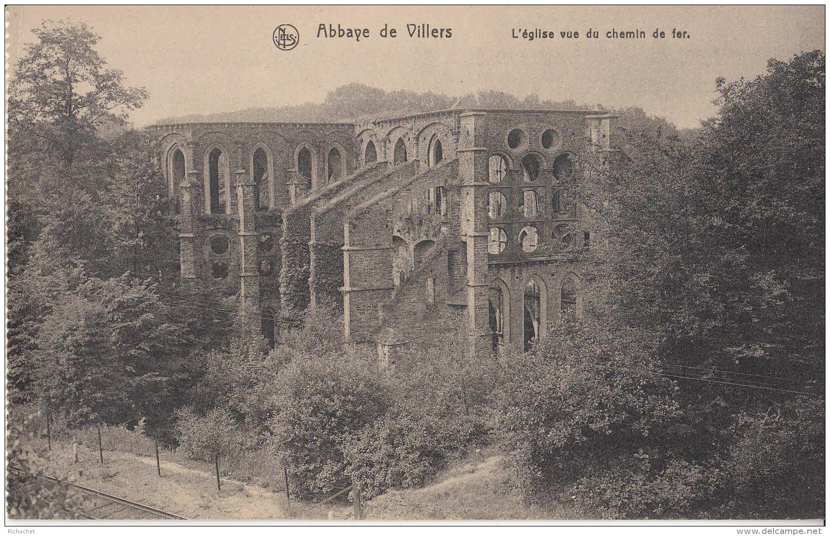 Villers-La-Ville -  Abbaye De Villers - L'église Vue Du Chemin De Fer - Villers-la-Ville