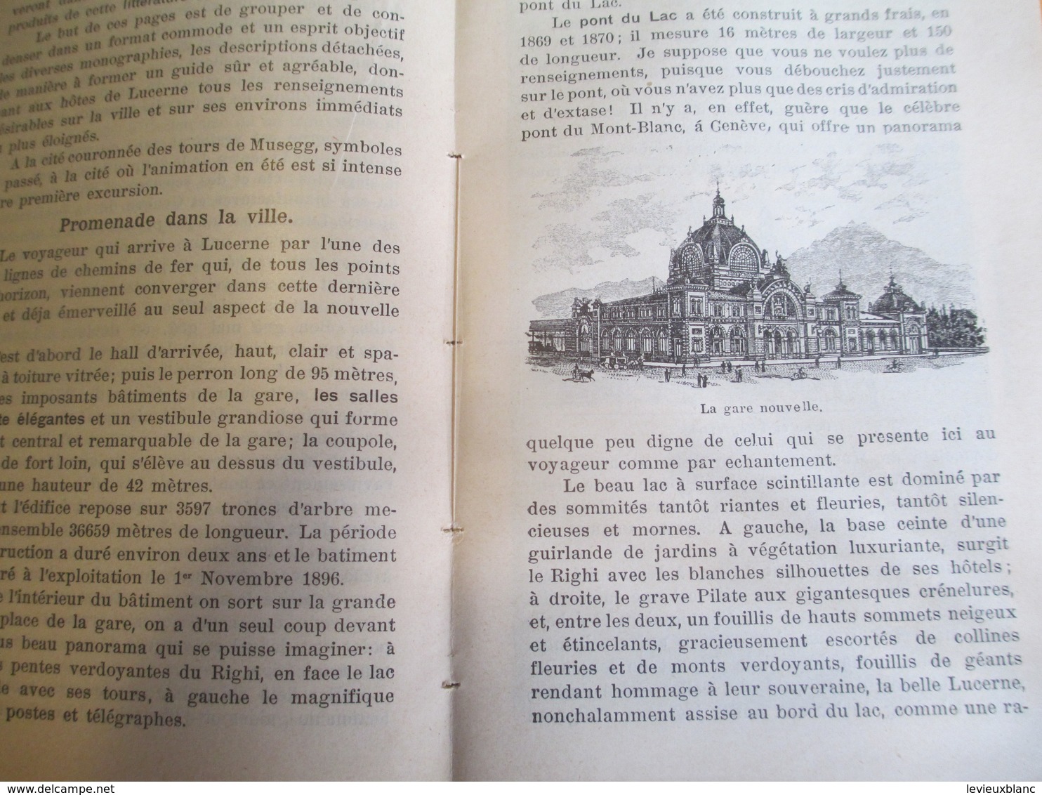 Guide /LUCERNE/Suisse/Lac Des 4 Cantons Et Leurs Environs/Hotel Les Balances/Souvenir/HEER/Raeber Fréres/ 1898    PGC159 - Géographie