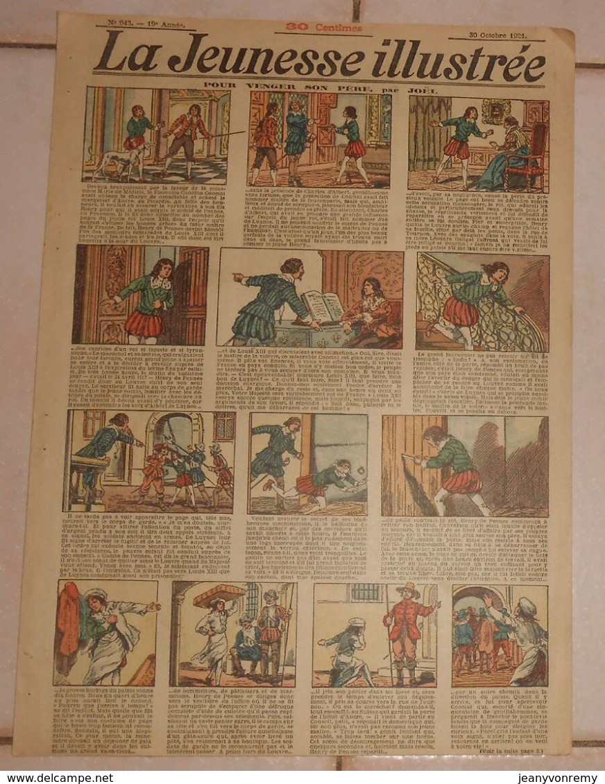 La Jeunesse Illustrée. N° 943. 30 Octobre 1921. - Jeunesse Illustrée, La